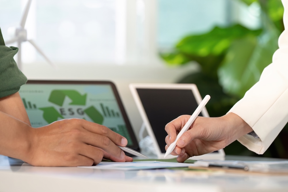 People discussing ESG plans