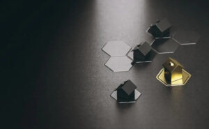 Mini houses sitting on a table