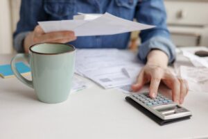 woman organizing their personal finances